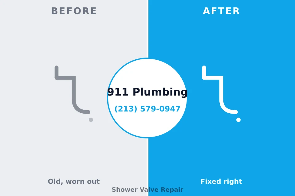 Before and after: plumbing repair Terre du Lac, MO